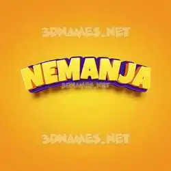 nemanja in Orange Toon style - 3D name wallpaper