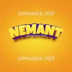 nemant in Orange Toon style - 3D name wallpaper
