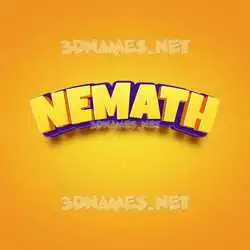 nemath in Orange Toon style - 3D name wallpaper
