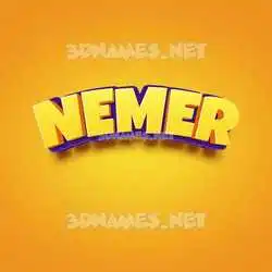 nemer in Orange Toon style - 3D name wallpaper