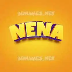 nena in Orange Toon style - 3D name wallpaper
