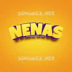 nenas in Orange Toon style - 3D name wallpaper