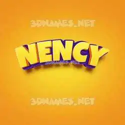 nency in Orange Toon style - 3D name wallpaper