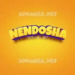 nendosha in Orange Toon style - 3D name wallpaper