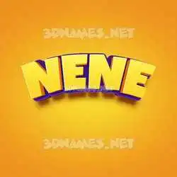 nene in Orange Toon style - 3D name wallpaper
