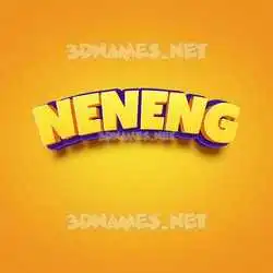 neneng in Orange Toon style - 3D name wallpaper