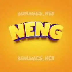 neng in Orange Toon style - 3D name wallpaper