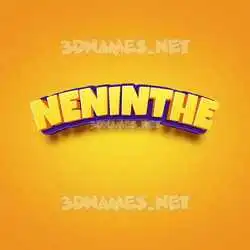 neninthe in Orange Toon style - 3D name wallpaper