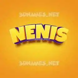 nenis in Orange Toon style - 3D name wallpaper
