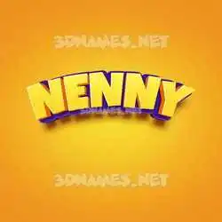 nenny in Orange Toon style - 3D name wallpaper