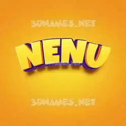 nenu in Orange Toon style - 3D name wallpaper