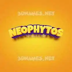 neophytos in Orange Toon style - 3D name wallpaper