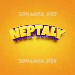 neptaly in Orange Toon style - 3D name wallpaper