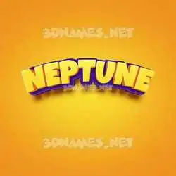 neptune in Orange Toon style - 3D name wallpaper