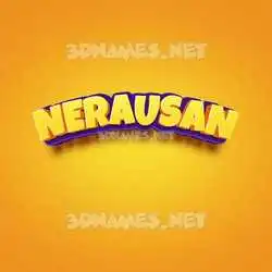 nerausan in Orange Toon style - 3D name wallpaper