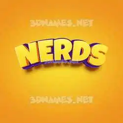 nerds in Orange Toon style - 3D name wallpaper