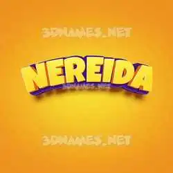 nereida in Orange Toon style - 3D name wallpaper