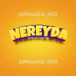 nereyda in Orange Toon style - 3D name wallpaper