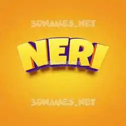 neri in Orange Toon style - 3D name wallpaper