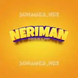 neriman in Orange Toon style - 3D name wallpaper