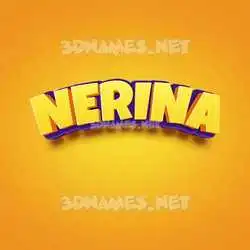 nerina in Orange Toon style - 3D name wallpaper