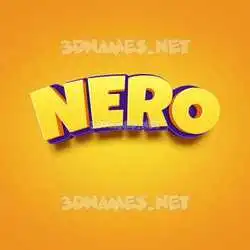 nero in Orange Toon style - 3D name wallpaper
