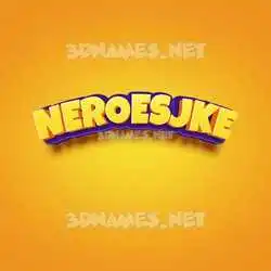neroesjke in Orange Toon style - 3D name wallpaper