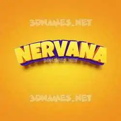 nervana in Orange Toon style - 3D name wallpaper