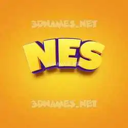 nes in Orange Toon style - 3D name wallpaper