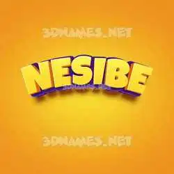 nesibe in Orange Toon style - 3D name wallpaper