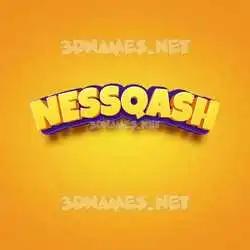 nessqash in Orange Toon style - 3D name wallpaper