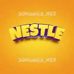 nestle in Orange Toon style - 3D name wallpaper
