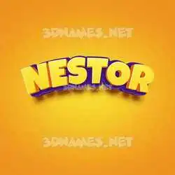 nestor in Orange Toon style - 3D name wallpaper