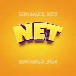 net in Orange Toon style - 3D name wallpaper
