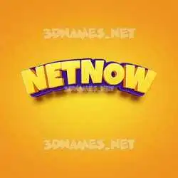 netnow in Orange Toon style - 3D name wallpaper