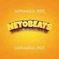 netobeats in Orange Toon style - 3D name wallpaper