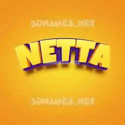 netta in Orange Toon style - 3D name wallpaper