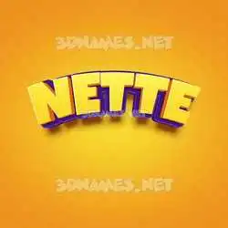 nette in Orange Toon style - 3D name wallpaper