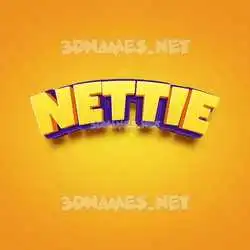 nettie in Orange Toon style - 3D name wallpaper