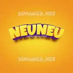 neuneu in Orange Toon style - 3D name wallpaper
