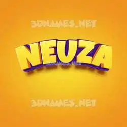 neuza in Orange Toon style - 3D name wallpaper