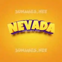 nevada in Orange Toon style - 3D name wallpaper