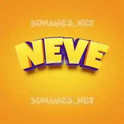 neve in Orange Toon style - 3D name wallpaper