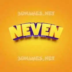 neven in Orange Toon style - 3D name wallpaper