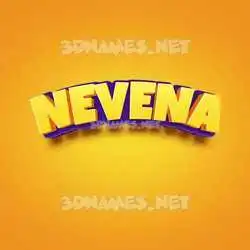 nevena in Orange Toon style - 3D name wallpaper