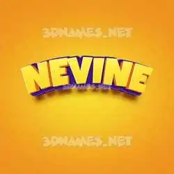 nevine in Orange Toon style - 3D name wallpaper