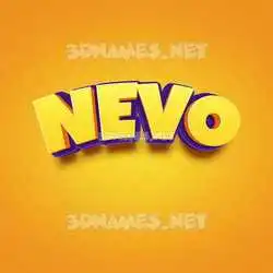 nevo in Orange Toon style - 3D name wallpaper