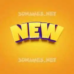 new in Orange Toon style - 3D name wallpaper
