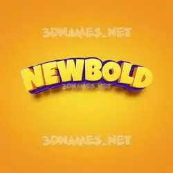 newbold in Orange Toon style - 3D name wallpaper