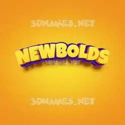 newbolds in Orange Toon style - 3D name wallpaper